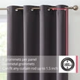thumbnail image 2 of THD Cambridge Thermal Drapes 84 Inches Length - Dark Grey Curtains for Bedroom, Heat Absorbing Curtains, Blackout Curtains 2 Panels Grommet Top Drapery, Set of 2 (52 W x 84 L, Charcoal Grey), 2 of 9
