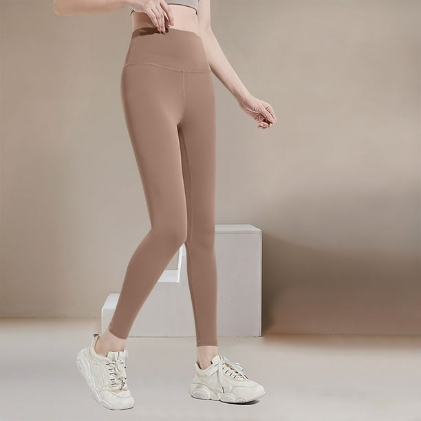 Pantalones deportivos casuales de cintura alta para mujer, con efecto lifting y medias de seda.