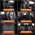 thumbnail image 4 of DIKSOAKR Leather Car Seat Cover Fit for Buick Envision 2016-2025 Faux Leather Car Seat Protector Vehicle Cushion Covers Compatible Airbag Waterproof Full Set 5 Seats Black&Gray, 4 of 7