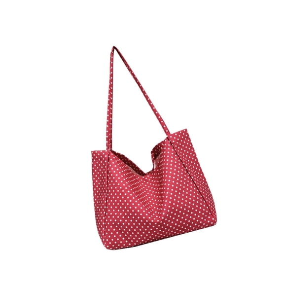 Spacious Dot Bag Reinforced Handle Lightweight Design Shoulder Bags Casual Handbag For Books Laptops Essential