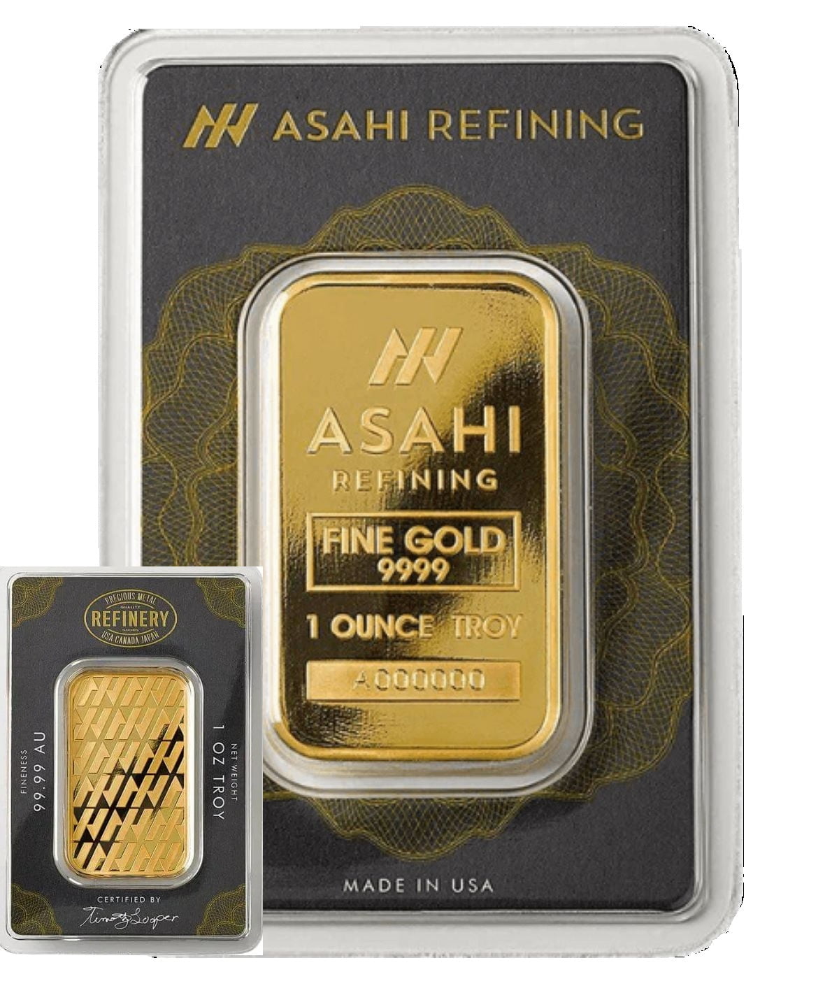 Asahi Refining 1 Oz Gold Bar .9999 Fine (In Assay)