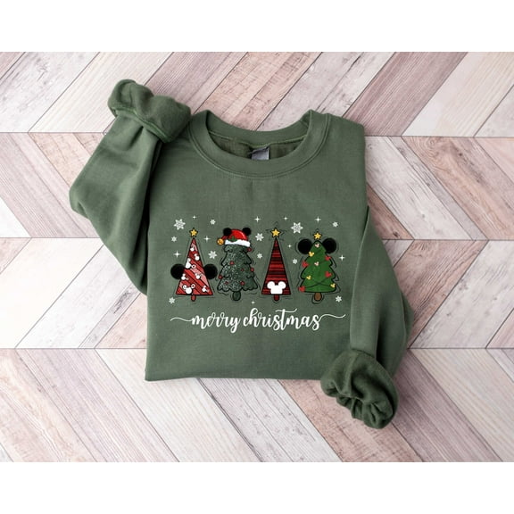 Disney Merry Christmas Sweatshirt, Disneyland holiday Shirt, Mickey and Minnie Christmas Sweater, Gift For Holiday