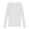 thumbnail image 6 of Women's V-Neck Ribbed Knit Pullover Sweater, Slim Fit Soft Stretchable Top for Fall Winter, Comfortable Casual Daily Wear, Versatile Layering Piece for Various Occasions White XXL, 6 of 7
