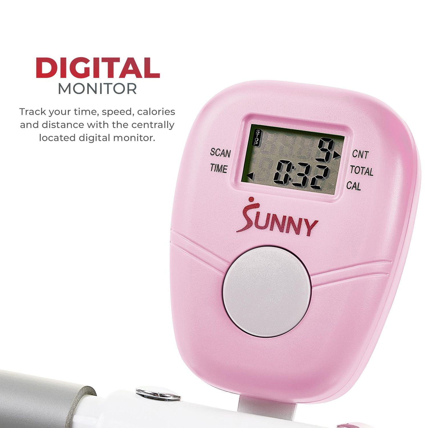 Sunny Health & Fitness Upright Row-N-Ride™ Exerciser en rose – P2100