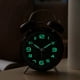 thumbnail image 5 of Reloj despertador de campana doble de 3 pulgadas, marco de Metal, esfera 3D con retroiluminación, luz nocturna, reloj de mesa de escritorio para oficina en casa, negro TUNC Sencillez, 5 of 5