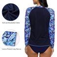 thumbnail image 5 of Alove Women's Long Sleeve Rash Guard Top Surfing Swim Shirt UPF 50+, 5 of 5