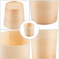 thumbnail image 4 of 20 Pcs Gobelets en Bois Gobelets en Bois Jetables Gobelets Ronds Porte-Salade Portable, 4 of 9
