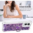 thumbnail image 4 of Liquid Quicksand Case for Motorola Moto G Power 5G (2024) with Diamond Kickstand, Luxury Fun Glitter Sparkle Flowing Clear Bling Cover Case for Motorola Moto G Power 5G (2024) -Purple, 4 of 7