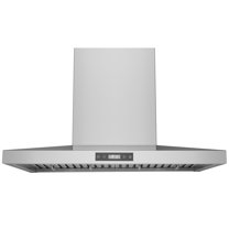 Hauslane WM-540 30” Wall Mount Range Hood Contemporary Stainless Steel Low Noise, Full-Size Handles, Baffle Filters, LED Lamps | 120V