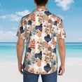 thumbnail image 6 of Balery Watercolor Plants Print Men's Hawaiian Shirts Short Sleeve Beach Shirt Relaxed Fit Vacation Button Down Shirts-Small, 6 of 9