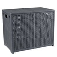thumbnail image 1 of Xowine 1-Pack Plastic Double Laundry Baskets, Collapsible Plastic Laundry Hamper with Lids, Grey, 1 of 4
