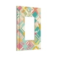 thumbnail image 2 of ZICANCN Outlet Covers Wall Plate, Colorful Squares Llines Light Switch Cover Decorative, Duplex Toggle Combo 1-Gang, 2 of 9
