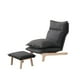 thumbnail image 4 of Sillón reclinable con reposapiés, silla de ocio, asientos en el suelo, sofá perezoso ajustable, sillón con otomana para balcón, dormitorio, Tatami Gris, 4 of 8