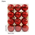 thumbnail image 3 of 24-Pack Christmas Ornament Balls 1.57x1.57in, Multicolor Tree Hanging Decor Set Gift Box with Hooks for Party Holiday Decoration(), 3 of 6