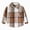 H551-Brown, variant on TOWED22 Toddler Boys Girls Flannel Plaid Shirt Button Down Long Sleeve Jacket Lapel Shacket Coat Tops Casual Outwear,Brown,2-3 Y