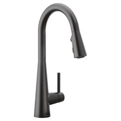 Moen 7864 Sleek 1.5 GPM Single Hole Pull Down Kitchen Faucet with Reflex - Matte Black