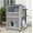 Gray, variant on Outdoor Cat House Weatherproof, 2-Storys Feral Cat House with 2 Escape Doors and Window, Stray Cat Shelter with 2 Large Side Doors and Removable Floor