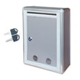 thumbnail image 4 of relayinert Donation And Collection Box With Lock Equipped With Easy To Clean High Environments Suggestion Mailbox Reports Silver Large, 4 of 6
