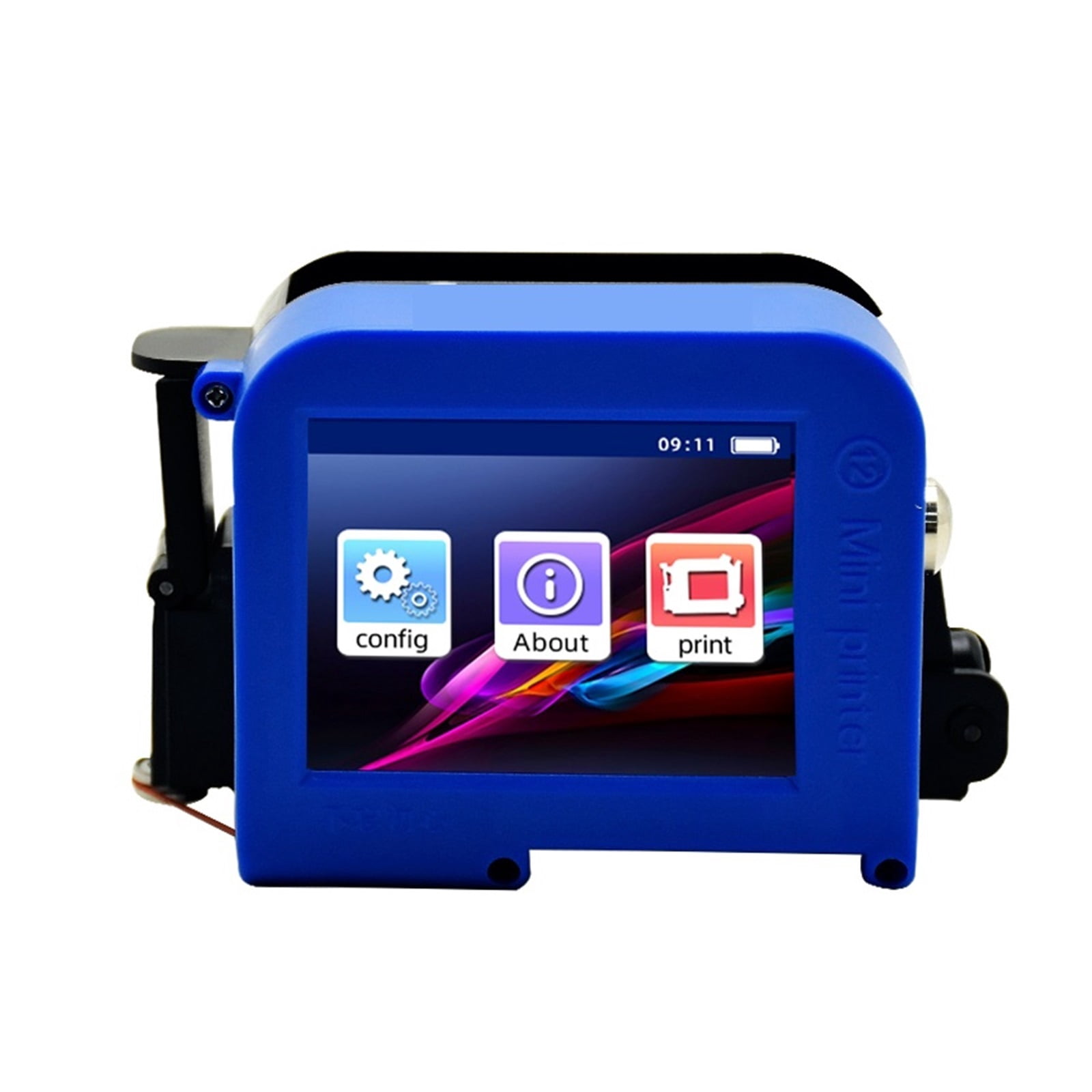 Mini portable printer, batch label inkjet printing, 2D code barcode pattern printing, fast drying color fading easily ,Versatile Surface Compatibility