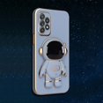 thumbnail image 3 of Astronaut Fold Bracket Plating Cover For Samsung Galaxy S23 S22 Ultra S20 S21 FE Note 20 10 Plus A12 A13 A33 A52 A54 A53 5G Case, 3 of 5