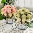 thumbnail image 6 of KIRIFLY Artificial Flowers Fake Mini Hydrangea Bulk Wedding Decoration Silk Bouquet Peony Decor Plastic Flower Arrangements Table Centerpieces 3 packs(Cream pink), 6 of 7