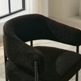 thumbnail image 4 of Locus Bono Modern Accent Chair, Curved Back Arm Chair for Living Room, for Adult, Sherpa Material,Black, 4 of 6