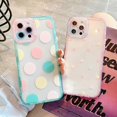 thumbnail image 2 of Compatible con iPhone 13 Pro Max Wave Point Funda para mujer y niña Geometría Transparente Protección de Lente de Cámara TPU Suave Funda Protectora Transparente para iPhone 13, 2 of 5