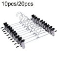 thumbnail image 2 of 10/20 Pcs Pinces Réglables Antidérapantes pour Cintres Pantalons Jupes Vêtements Rotatives, 2 of 9