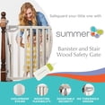 thumbnail image 2 of Barandilla y puerta de seguridad de madera para escaleras para bebés Summer con diseño de puerta extra ancha y manija de agarre cómodo para una fácil liberación con una sola mano, multicolor, 2 of 5