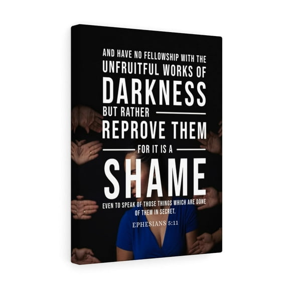 Scripture Walls Unfruitful Works of Darkness Ephesians 5:11 Bible Verse Canvas Christian Wall Art Ready to Hang Unframed