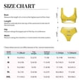 thumbnail image 4 of Kdxio Yellow Glitter Print Women's 2 Piece High Waisted Wrap Spaghetti Strap Summer Swimsuit Bikini Set-Large, 4 of 7