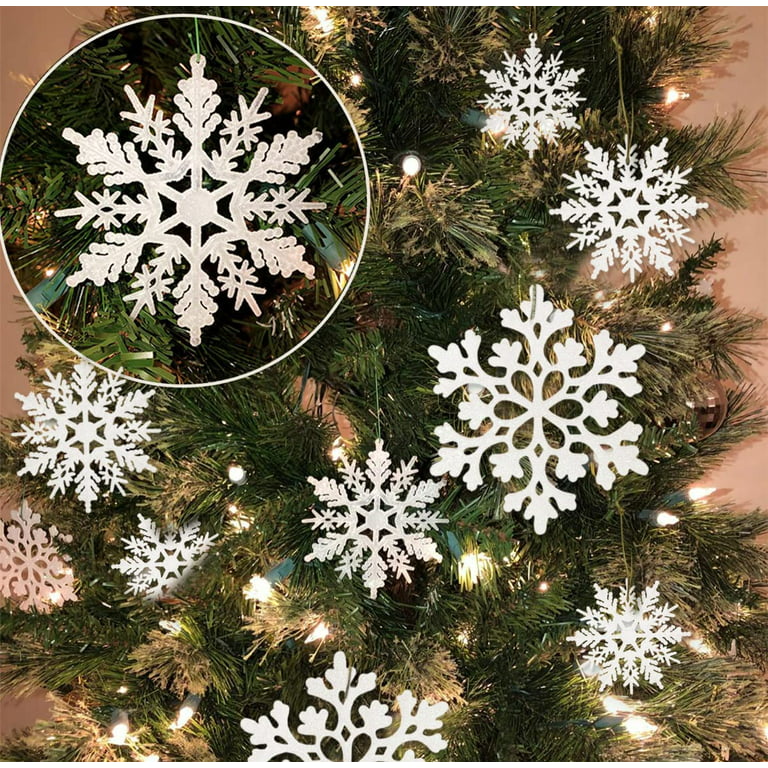 MADE TO ORDER Cute Mini Snowflake Hanging Decor, White Lace Christmas  Ornaments 