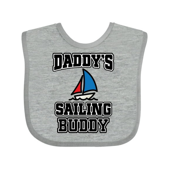 Inktastic Daddy Sailing Buddy Sailboat Boys or Girls Baby Bib
