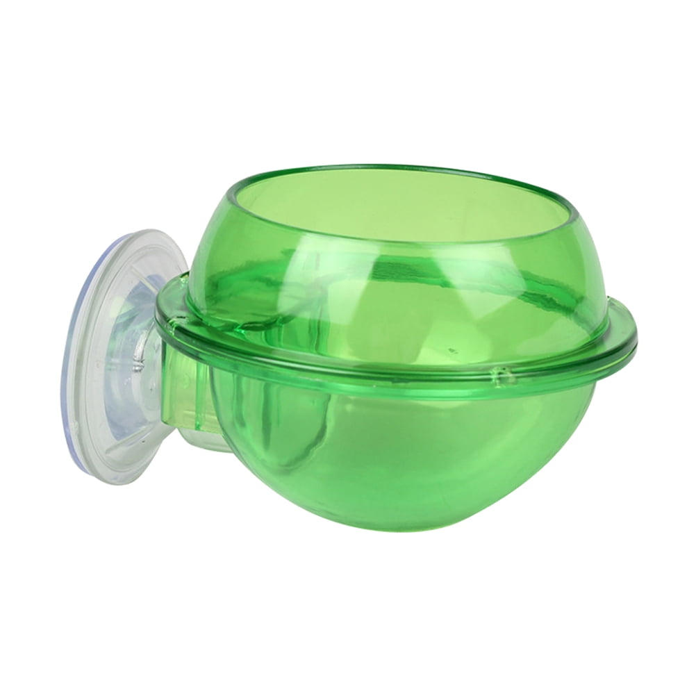 ibasenice 1Pcs Food Dish for Reptile Tank Pet Feeding Bowl Green ABS for Reptile Care