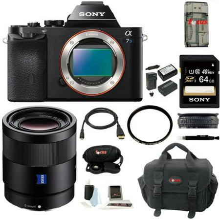 Sony a7S Full Frame Digital Camera with SEL55F18Z lens and Accessory Kit