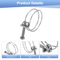thumbnail image 2 of Uxcell 6-Pack Abrazadera de Manguera de Doble Alambre, Clips de Manguera de Acero Inoxidable Ajustables para Manguera de Recolección de Polvo de 43-48mm, 2 of 7