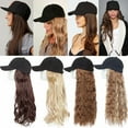 thumbnail image 2 of Benehair Baseball Cap with Hair Extensions Full Head Hair Wigs Long Wavy Adjustable Hairpiece Hat Cap Wig for Women 18" Corn Wavy Sandy Blonde mix Bleach Blonde, 2 of 10