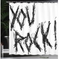 thumbnail image 4 of Ambesonne Saying Shower Curtain, Slogan, 69"Wx70"L, Black and White, 4 of 5