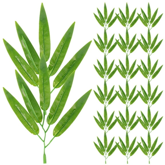 Baluue artificial leaves Fake Leaves Ornaments Light Green 30pcs