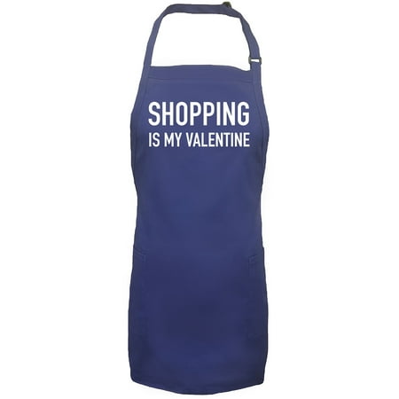 

Shopping Is My Valentine Apron with 2 patch pockets