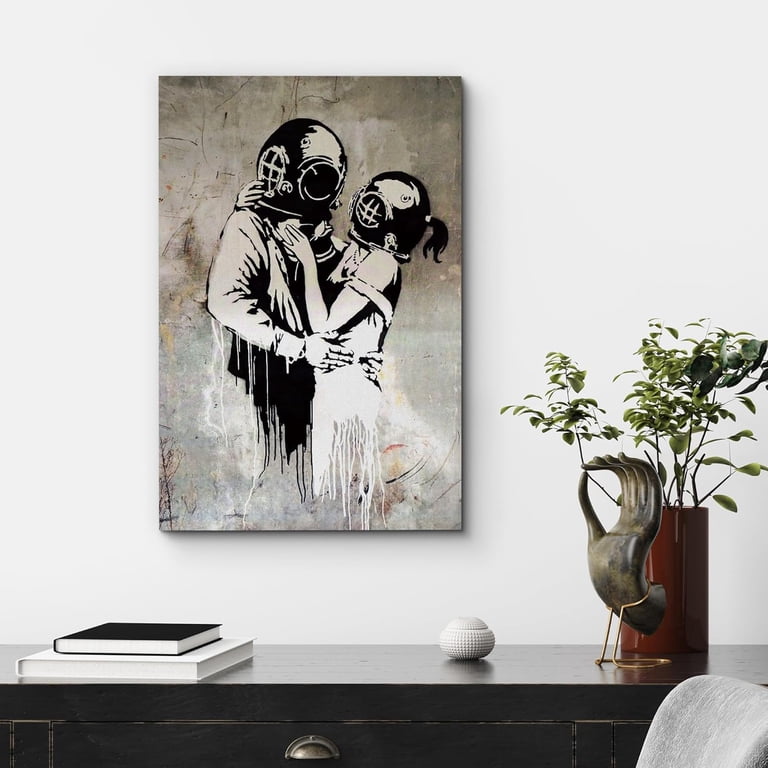HFDF Canvas Prt Wall Art Banksy British Artist Deep Sea Diver