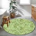 thumbnail image 3 of Round Rug 4Ft Washable Non-Slip, Vintage Green Circle Area Rugs for Living Room Bedroom, Retro Botanical Abstract Art Indoor Floor Mats Carpet Runner for Home Decor Aesthetic, 3 of 8