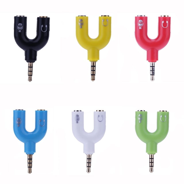Adaptador divisor en U de 2 vías para auriculares con conector de audio estéreo de 3,5 mm Ndcxsfigh Para estrenar