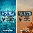thumbnail image 6 of (2 Pack) Food Safety Warning Wash Hands OSHA Notice Sign 14 Inch X 10 Inch Indoor / Outdoor Rust-Free Aluminum Metal Signs for Workplace, Workshop, and Construction Site, Made in the, 6 of 8