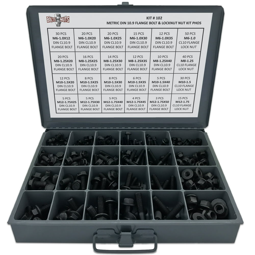 Metric Class 10.9 Hex Cap Flange Frame Bolts & Locking Flange Nuts