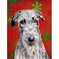 thumbnail image 1 of Scottish Deerhound Red Snowflakes Holiday Flag Garden Size, 1 of 1