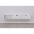 thumbnail image 5 of Kybele LLC Rigaa 71" Wall Mounted Floating Entertainment Media Console - 80 inches Wooden White, 5 of 5