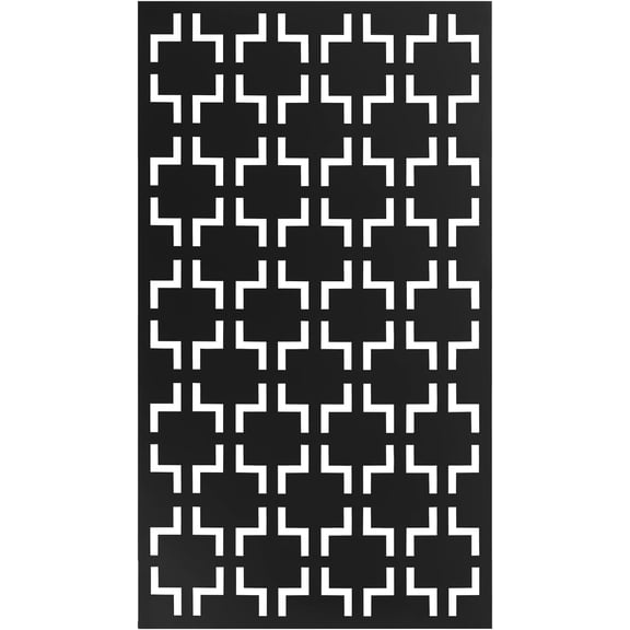 Miumaeov Metal Privacy Screen, Modern Outdoor Privacy Panels, Freestanding Decorative Metal Fence Screen for Outdoor Indoor Balcony