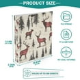thumbnail image 3 of FORMRS 3 Ring Binder with Pockets 1.5" D-Rings Clip Board 200 Sheets Capacity, Plaid Deer, 3 of 8