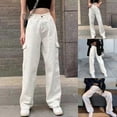 thumbnail image 3 of Bigersell Women's Low Pro Jeans Full Length Pants Jeans Womens Casual Solid Jeans High Waist Long Denim Bottom Mopping Trousers Blue Jeans for Ladies, 3 of 9